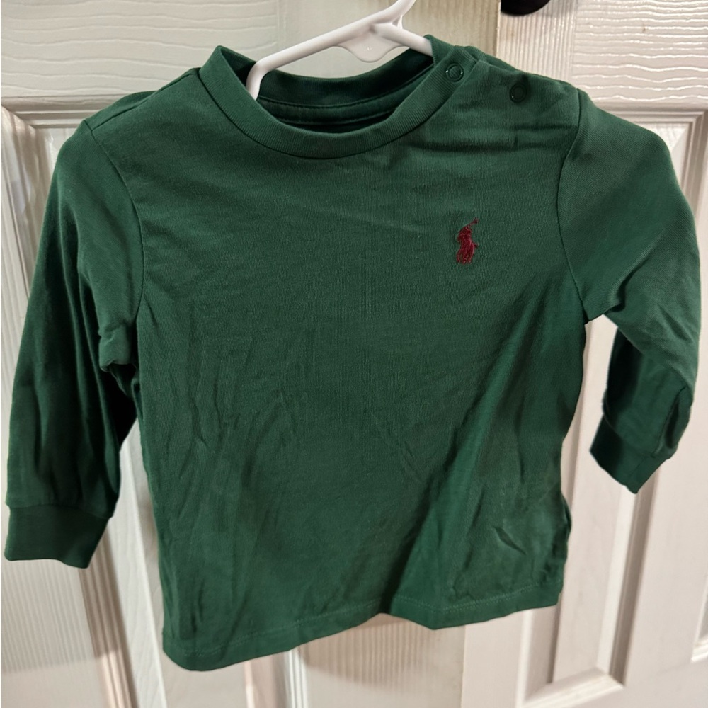 GUC - baby boy Ralph Lauren long sleeve shirt - size 9m